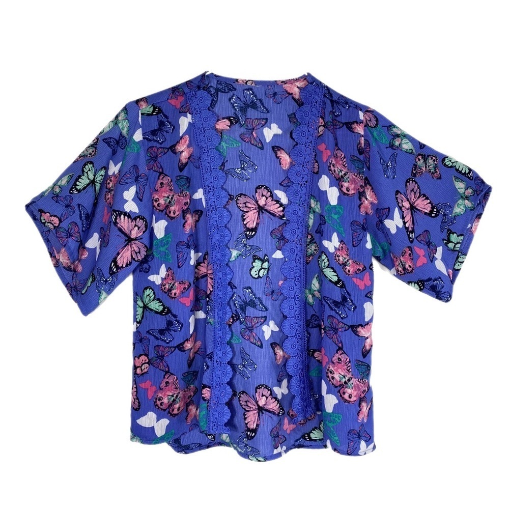Wonder Nation Girls Lavender Butterfly Kimono